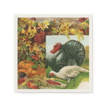 ヴィンテージ感謝祭、野生の七面鳥の秋の色