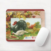 ヴィンテージ感謝祭、野生の七面鳥の秋の色 マウスパッド (マウス)
