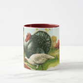 ヴィンテージ感謝祭、野生の七面鳥の秋の色 マグカップ (中央)