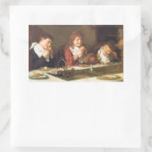 ヴィンテージ感謝祭 長方形シール (バッグ)