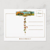 ヴィンテージ感謝詩と秋の葉 シーズンポストカード (裏面)