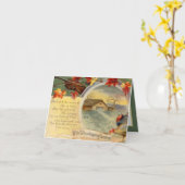 ヴィンテージ感謝詩の追加気持ち カード (黄色い花)