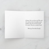 ヴィンテージ感謝賛美の挨拶の家族 シーズンカード (内部)