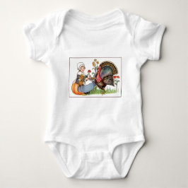 ヴィンテージ感謝 ベビーボディスーツ