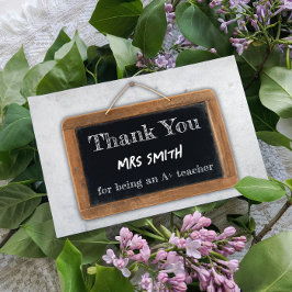 ヴィンテージ感謝A+教師チョークボード学校 ポストカード