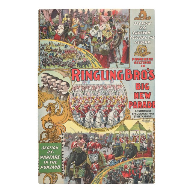 ヴィンテージ懐かしいビッグパレードのポスター メタルプリント (正面)