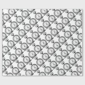 ヴィンテージ懐中時計のラッピング紙 ラッピングペーパー (フラット)