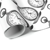 ヴィンテージ懐中時計のラッピング紙 ラッピングペーパー (ロールコーナー)