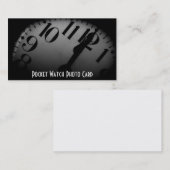 ヴィンテージ懐中時計フォトビジネスカードテンプレート 名刺 (正面/裏面)