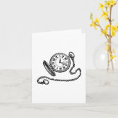 ヴィンテージ懐中時計 カード (黄色い花)