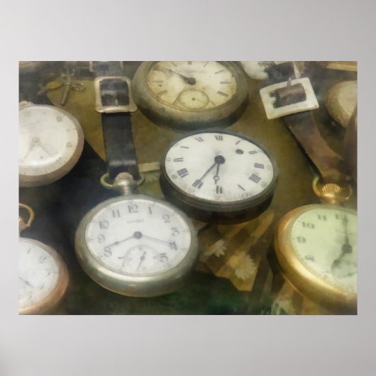 ヴィンテージ懐中時計 ポスター (正面)