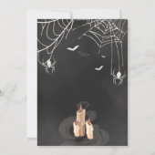 ヴィンテージ成人ゴシックスカルハローウィンパーティ 招待状 (裏面)