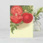 ヴィンテージ成熟トマト農家市場招待状t5x7 招待状 (スタンド正面)