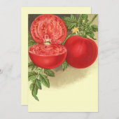 ヴィンテージ成熟トマト農家市場招待状t5x7 招待状 (正面/裏面)