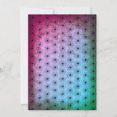 ヴィンテージ成虫ハローウィンパーティ紫ティール（緑がかった色） 招待状 (裏面)