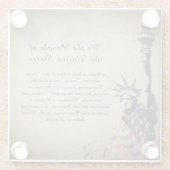 ヴィンテージ我々アメリカの歴史 ガラスコースター (裏面)