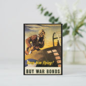 ヴィンテージ戦争の郵便はがきは、彼を飛行保ちます! ポストカード (スタンド正面)