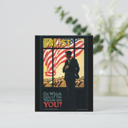 ヴィンテージ戦争はがき、ヴィンテージ入れポスター ポストカード (スタンド正面)