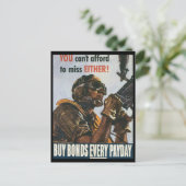 ヴィンテージ戦争はがき、米国債 ポストカード (スタンド正面)