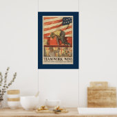 ヴィンテージ戦争チームワークポスター ポスター (キッチン)