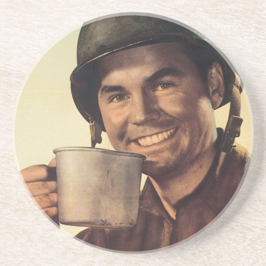 ヴィンテージ戦争ポスターコースター コースター (正面)