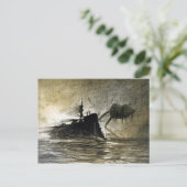 ヴィンテージ戦争世界イラストレーションはがき ポストカード (スタンド正面)