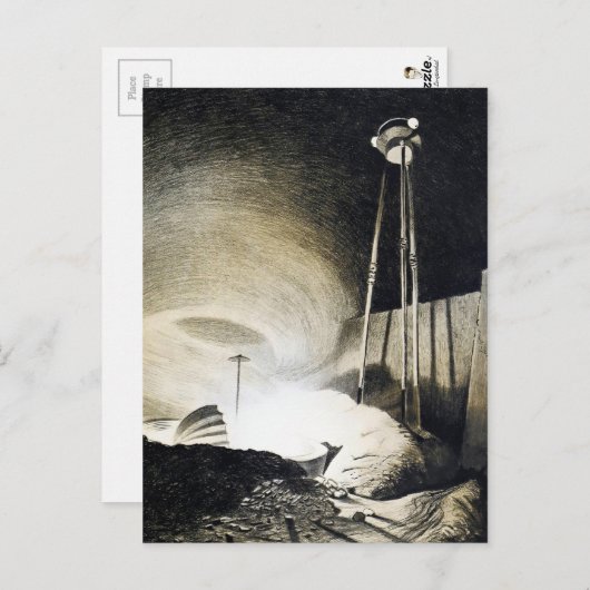 ヴィンテージ戦争世界イラストレーションはがき ポストカード (正面/裏面)