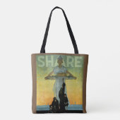 ヴィンテージ戦争共有ポスター トートバッグ (裏面)