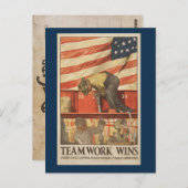 ヴィンテージ戦用チームワーク葉書 ポストカード (正面/裏面)