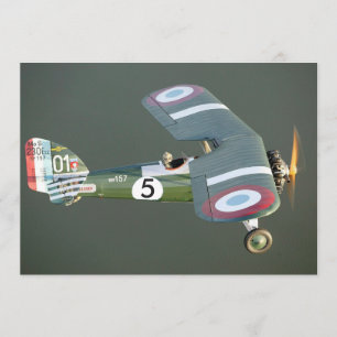 ヴィンテージ戦闘機の誕生日編集番号と写真 招待状