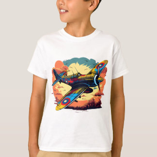 ヴィンテージ戦闘機デザイン Tシャツ