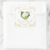 ヴィンテージ手作りカリフラワーPickleスクエアラベル スクエアシール (バッグ)