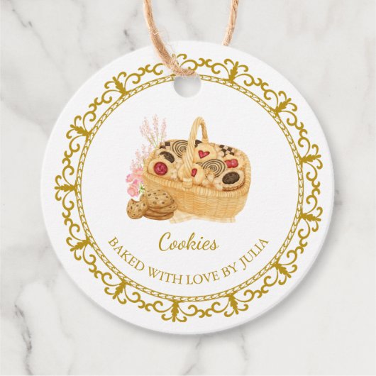 ヴィンテージ手作りクッキーつるラベル フェイバータグ (正面)