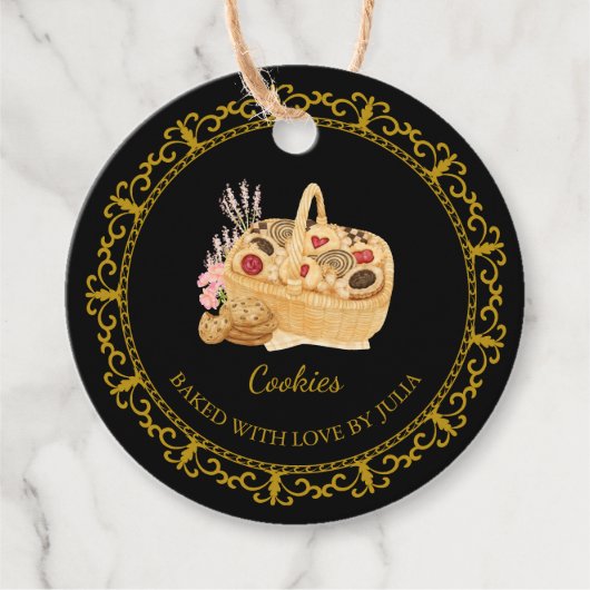 ヴィンテージ手作りクッキーつるラベル フェイバータグ (正面)