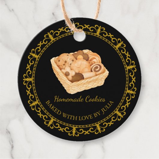 ヴィンテージ手作りクッキーつるラベル フェイバータグ (正面)