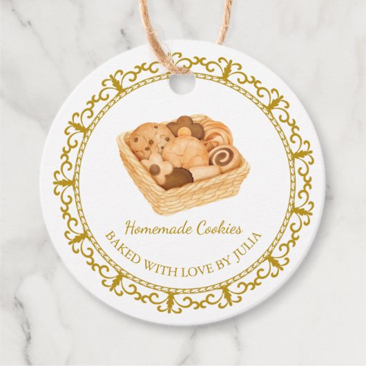 ヴィンテージ手作りクッキーつるラベル フェイバータグ (正面)