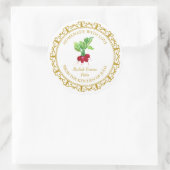 ヴィンテージ手作り大根グリーンズペストラベルlホワイト ラウンドシール (バッグ)