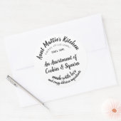 ヴィンテージ手作り職人グルメフードラベル ラウンドシール (封筒)