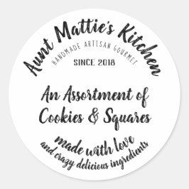 ヴィンテージ手作り職人グルメフードラベル ラウンドシール