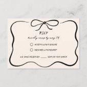 ヴィンテージ手引きウェディングRSVPカード エンクロージャーカード (正面)