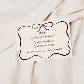 ヴィンテージ手引きウェディングRSVPカード エンクロージャーカード