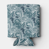 ヴィンテージ手引き波イラストレーション 缶クーラー (裏面)