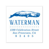 ヴィンテージ手引き鯨名差出人住所 セルフインキングスタンプ (デザイン)