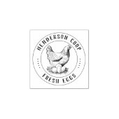 ヴィンテージ手引き鶏イラストレーション生卵 ラバースタンプ (インプリント)