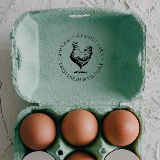 ヴィンテージ手引き鶏卵ゴパーソナライズされたム ラバースタンプ