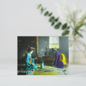 ヴィンテージ手彩芸者日本の魔法灯 ポストカード (スタンド正面)