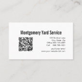 ヴィンテージ手押しイエローフラワーガーデナーQRコード 名刺 (裏面)