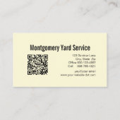 ヴィンテージ手押し花植木屋QRコード 名刺 (裏面)