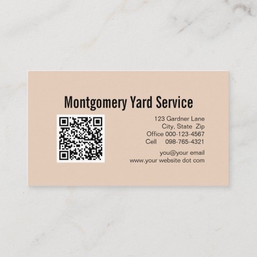 ヴィンテージ手押し花植木屋QRコード 名刺 (裏面)