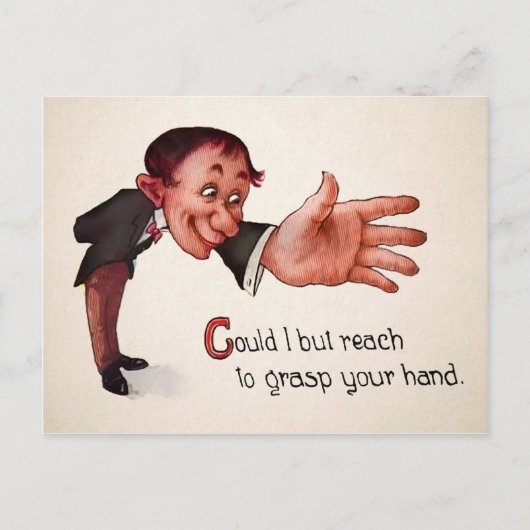 ヴィンテージ手振り葉書ビクトリアン ポストカード (正面)